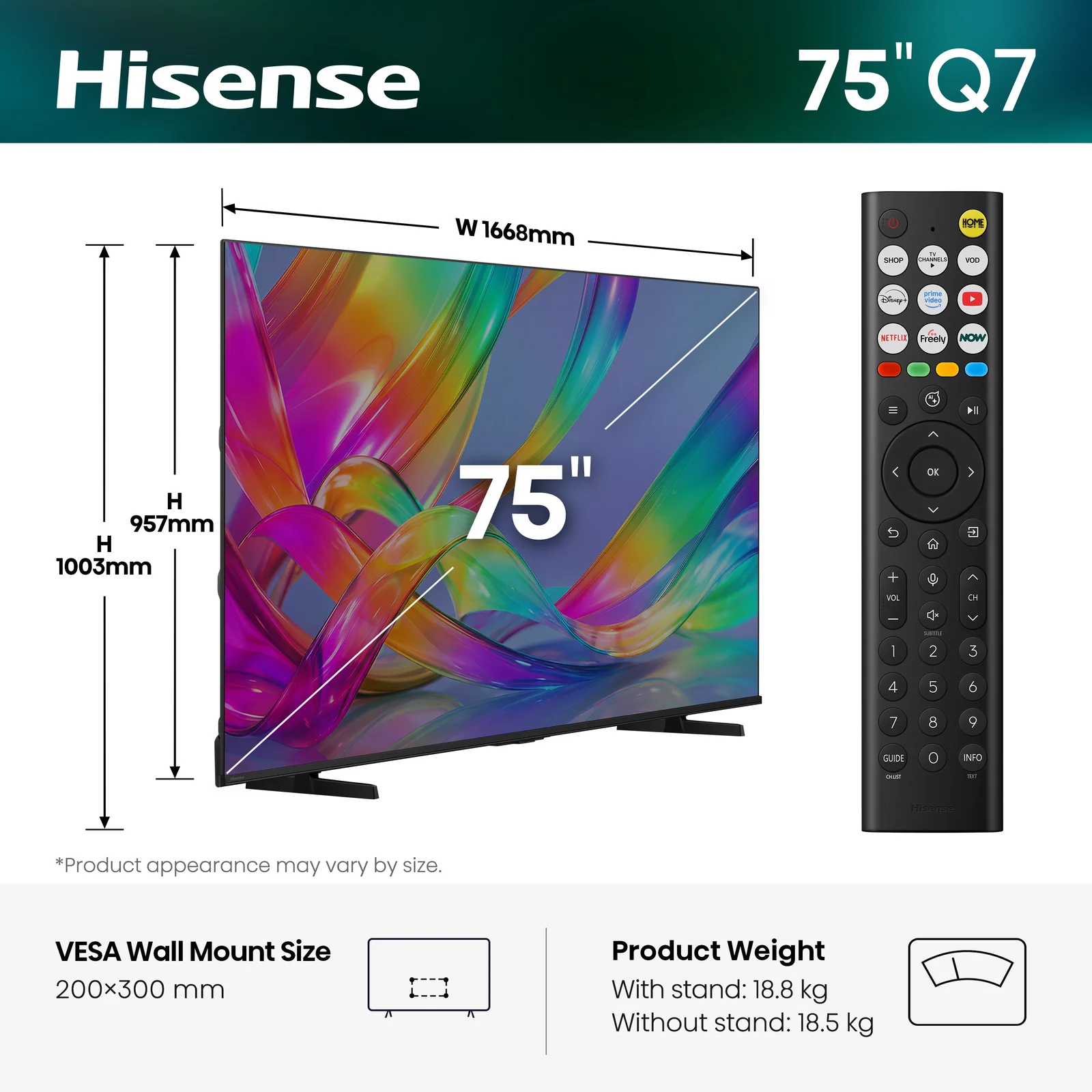 Hisense Q7S 75Q7STUK 75" 4K Smart TV