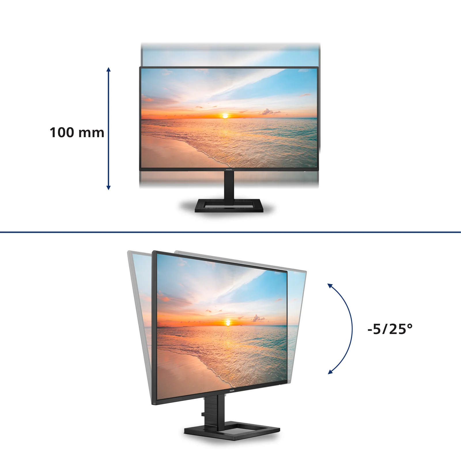 Philips 27E1N1600AE/23 27" QHD IPS 100Hz Monitor