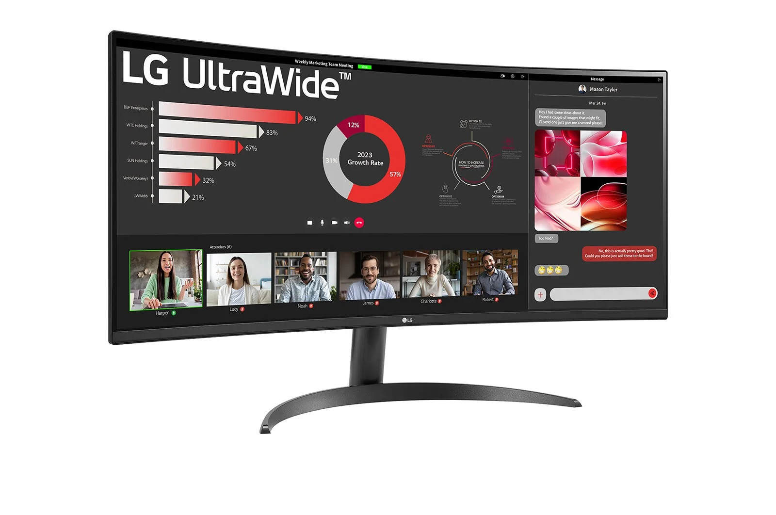 LG 34WR50QK-B 34" UWQHD VA 100Hz Curved Monitor