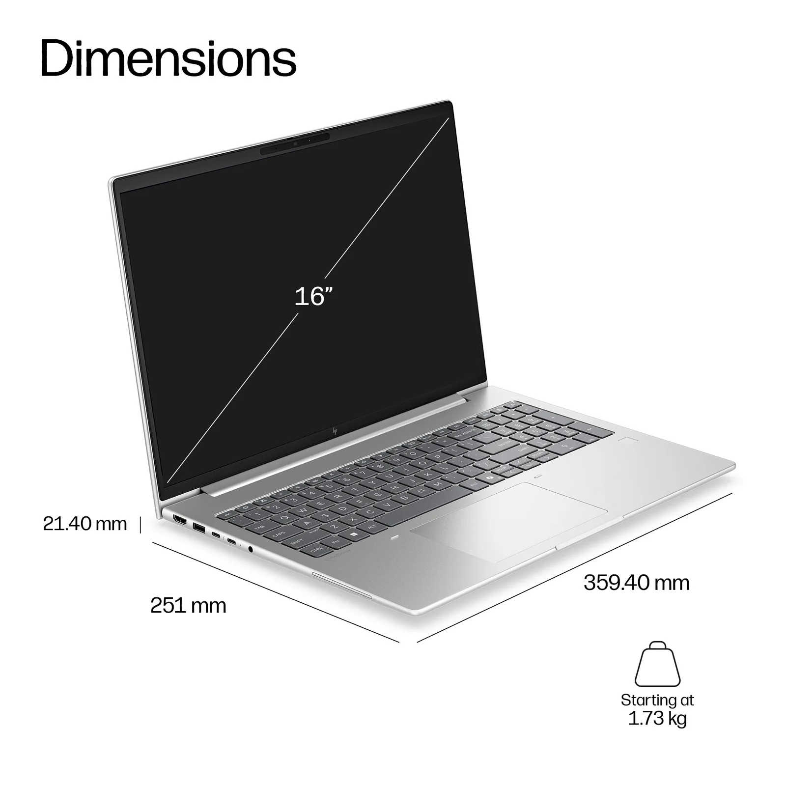HP DX5U0AT laptop 16", 24GB RAM, 512GB SSD