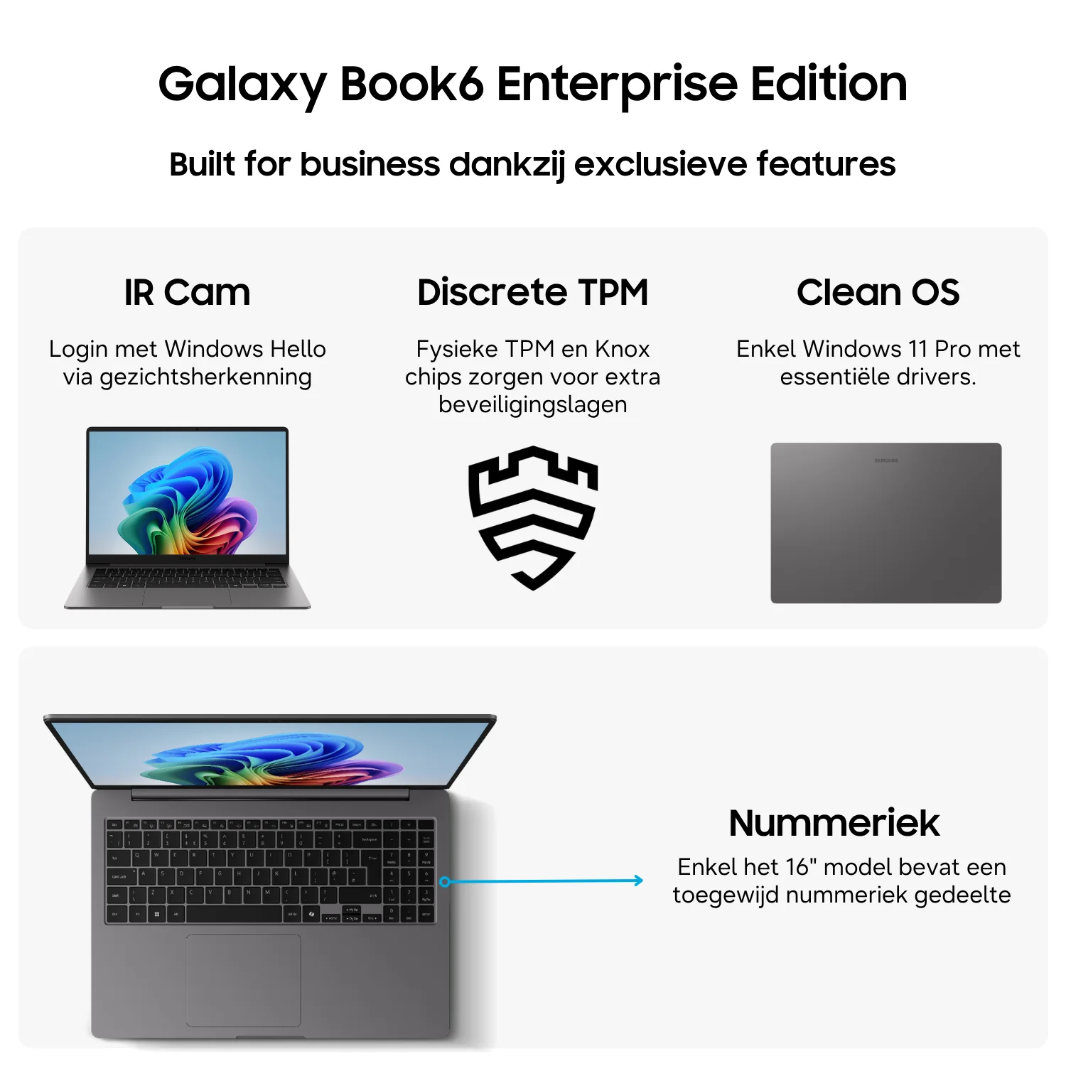 Samsung Galaxy Book6 Book6 16" W11P U7 16GB 512GB EE 16", Copilot+ PC Intel Core Ultra 7 355