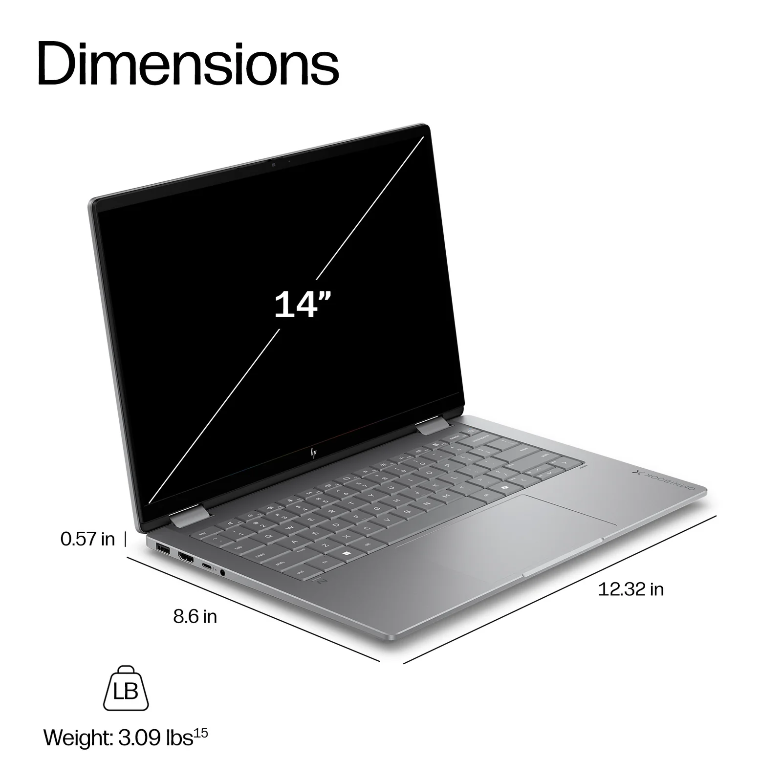 HP DQ8V1EA laptop 14", 16GB RAM, 1TB SSD