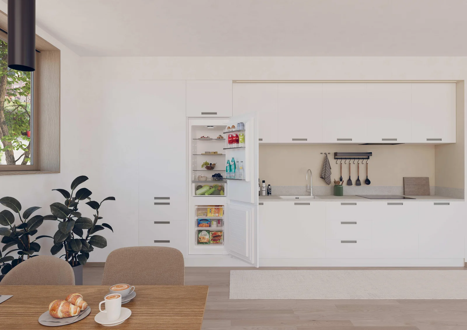 Hoover HOBBML18EK 250L Integrated Fridge Freezer