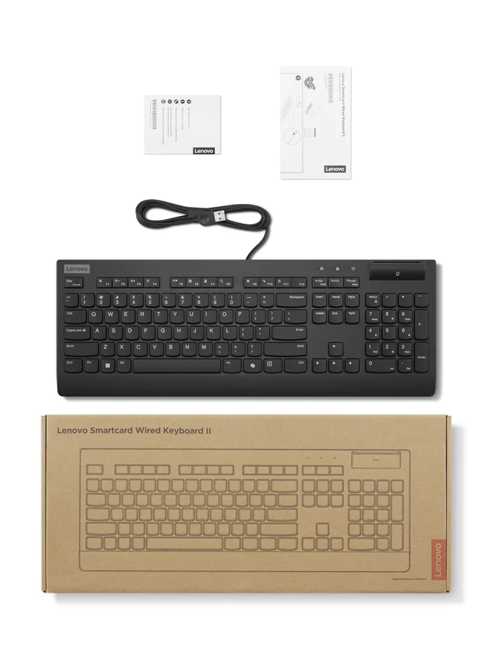 Lenovo Smartcard Wired II Keyboard Black, German